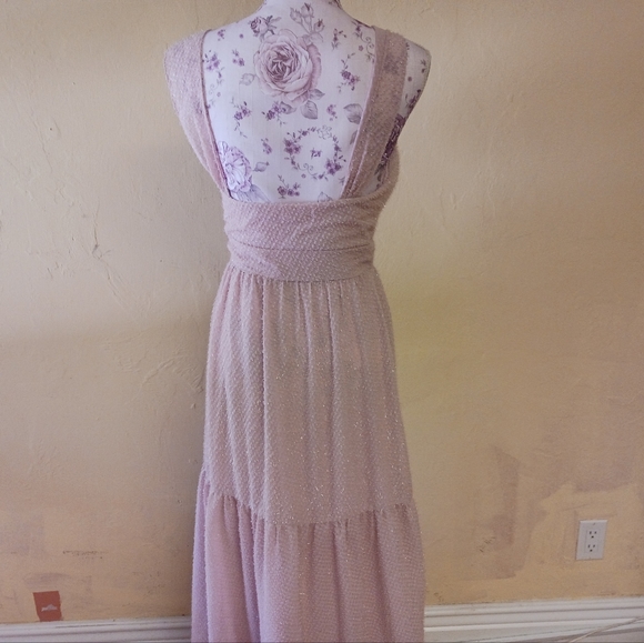 NWT new Majeste dress long maxi evening gown highlight pink chiffon - Picture 4 of 14